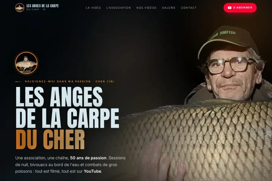 Aperçu du site Les Anges de la Carpe du Cher