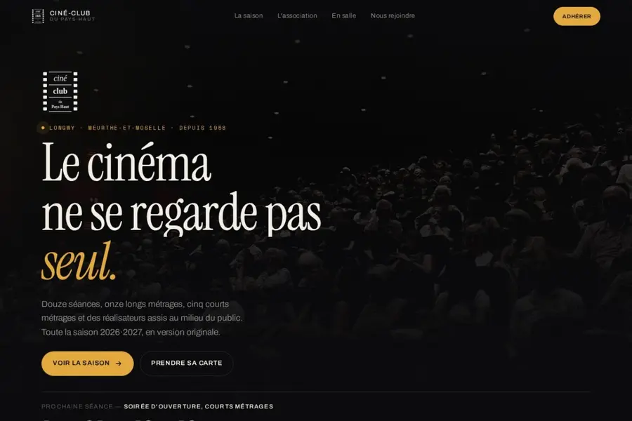 Aperçu du site Ciné-Club du Pays-Haut