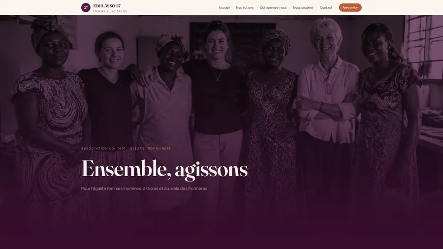Aperçu du site EDIA ASSO 27 — Ensemble Agissons