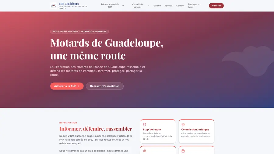 Aperçu du site Guadeloupe