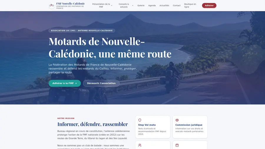 Aperçu du site Nouvelle-Calédonie