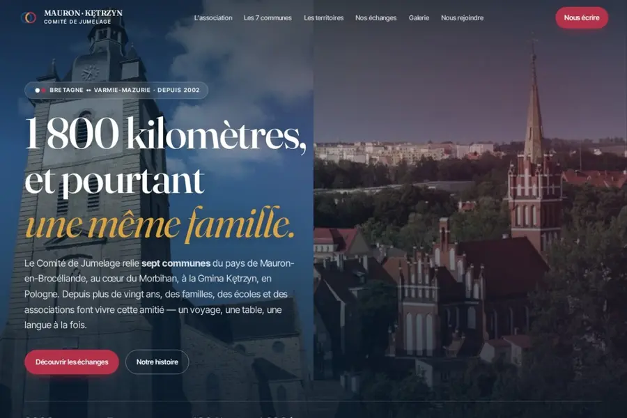 Aperçu du site Comité de jumelage Mauron–Kętrzyn