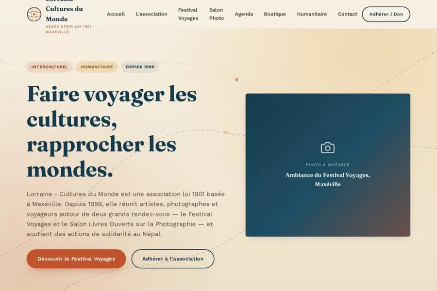 Aperçu du site Lorraine – Cultures du Monde