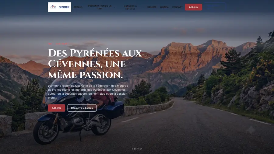 Aperçu du site Occitanie