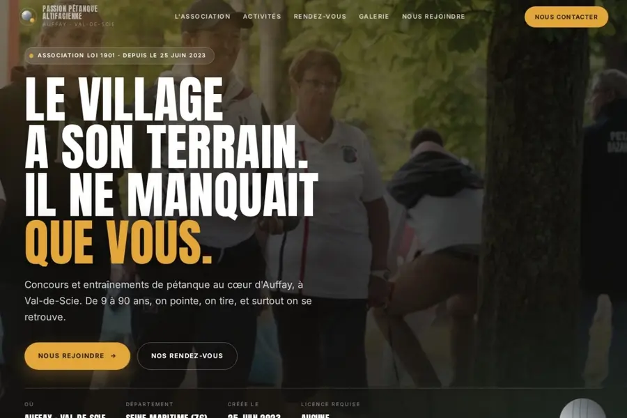 Aperçu du site Passion Pétanque Altifagienne