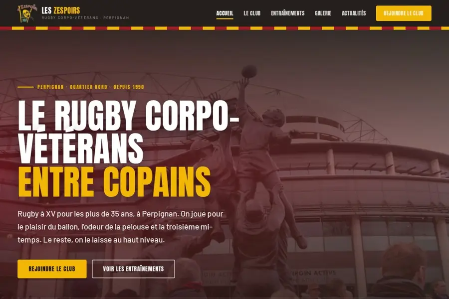 Aperçu du site Les Zespoirs